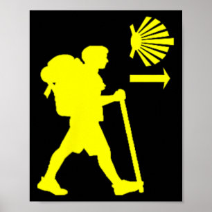 Camino De Santiago De Compostela Spain Pilgrim Hik Poster