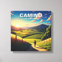 Camino de Santiago Hiker Hiking Sunset