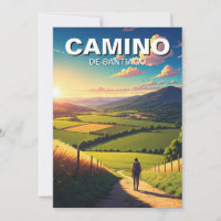 Camino de Santiago Hiker Hiking Sunset