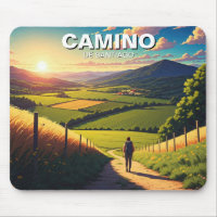 Camino de Santiago Hiker Hiking Sunset