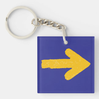 Camino de Santiago Keychain, Yellow Arrow & Shell Key Ring