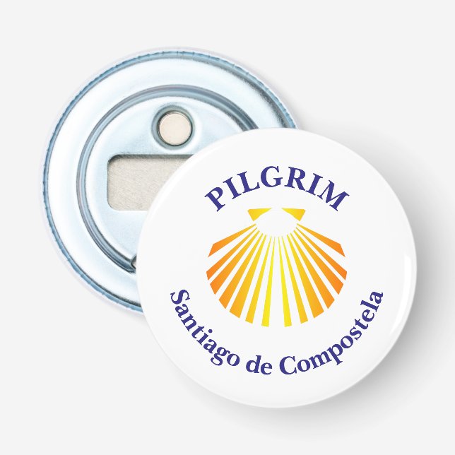 Camino de Santiago pilgrim Bottle Opener (Front)