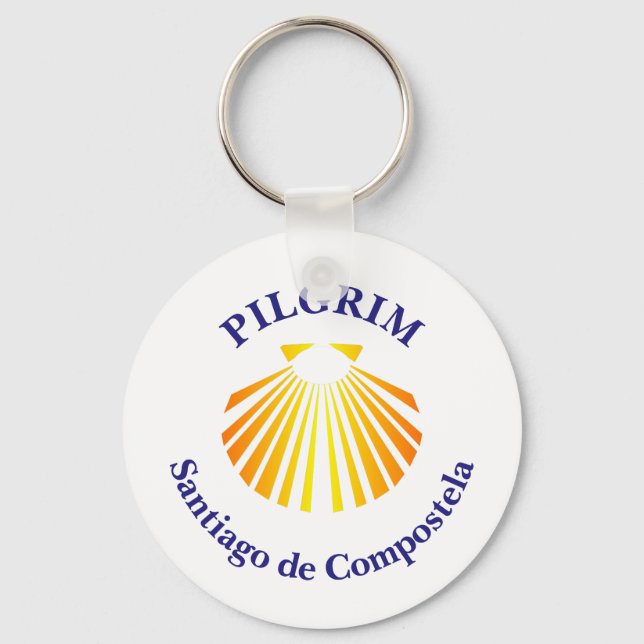 Camino de Santiago pilgrim Key Ring (Front)