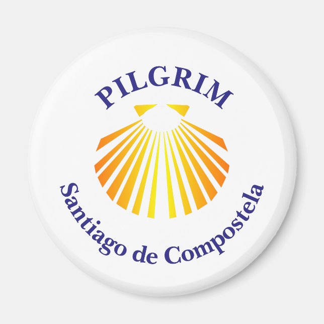 Camino de Santiago pilgrim Magnet (Front)