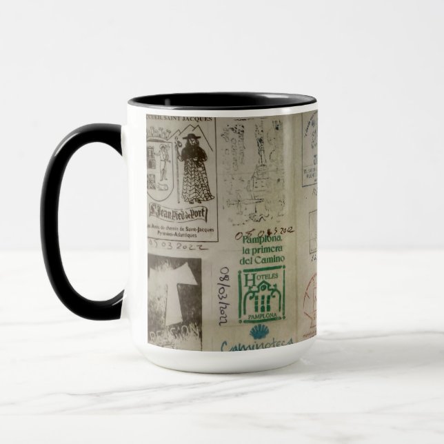 Camino de Santiago Pilgrim's Keepsake Mug (Left)