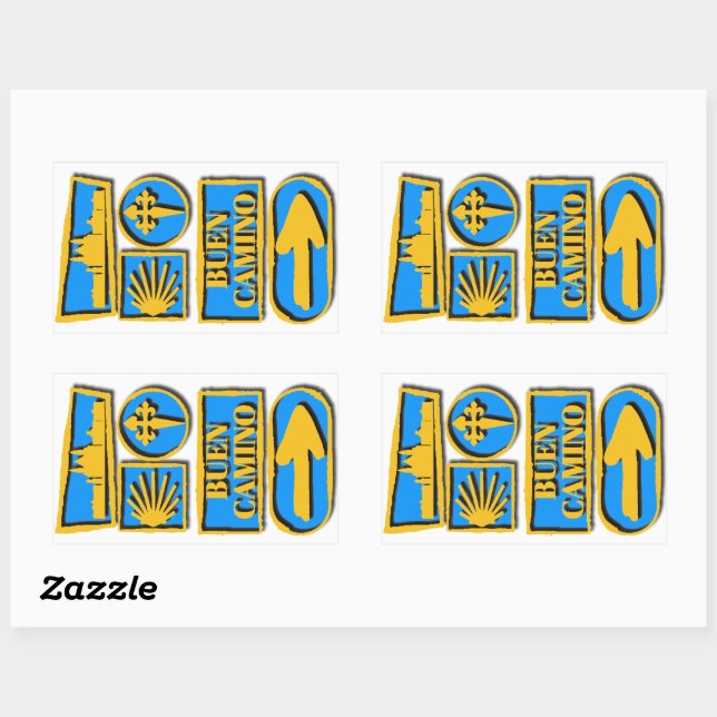 Camino de Santiago Rectangular Sticker (Sheet)