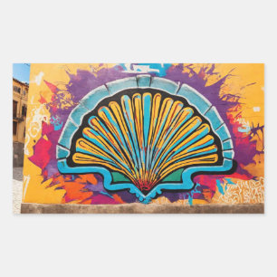 Camino de Santiago Rectangular Sticker