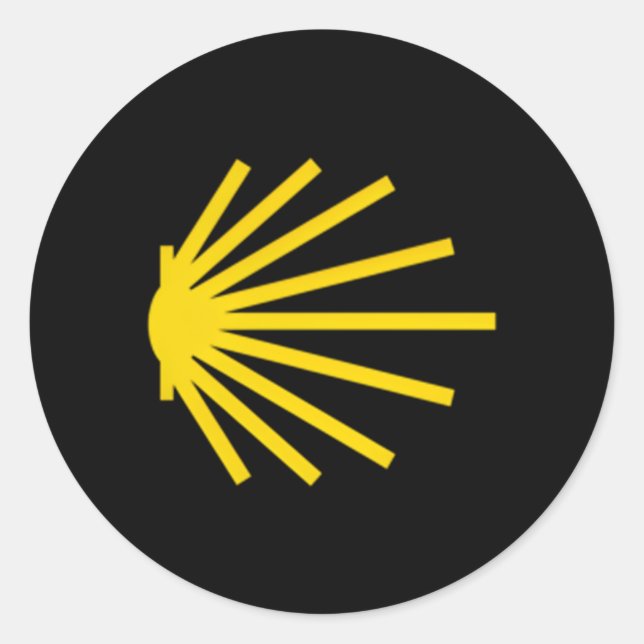 Camino De Santiago Scallop Shell Trail Symbol Pock Classic Round Sticker (Front)