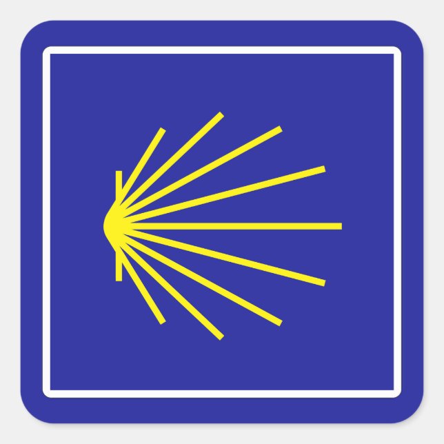 Camino de Santiago Sign, Spain Square Sticker (Front)