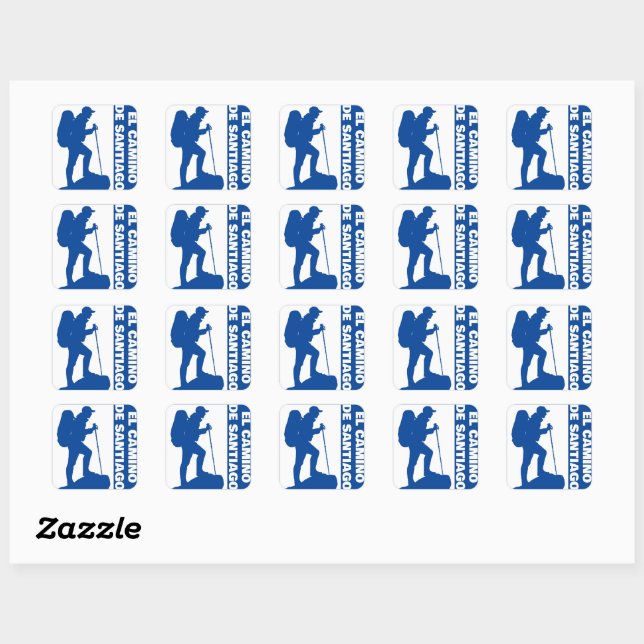 Camino de Santiago Square Sticker (Sheet)
