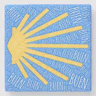 Camino de Santiago Stone Coaster
