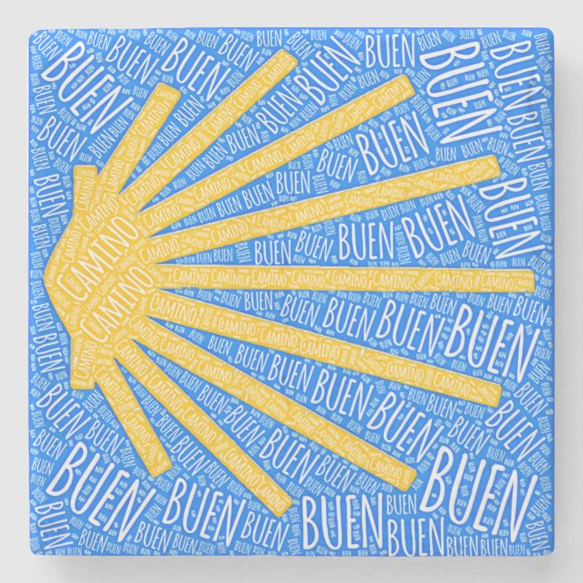 Camino de Santiago Stone Coaster (Front)