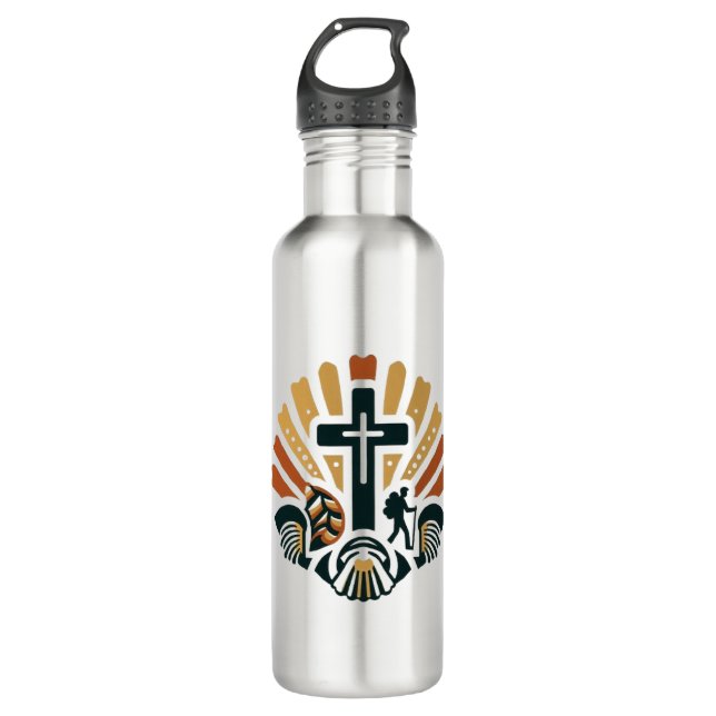 Camino de Santiago The way of st James 0186 710 Ml Water Bottle (Front)