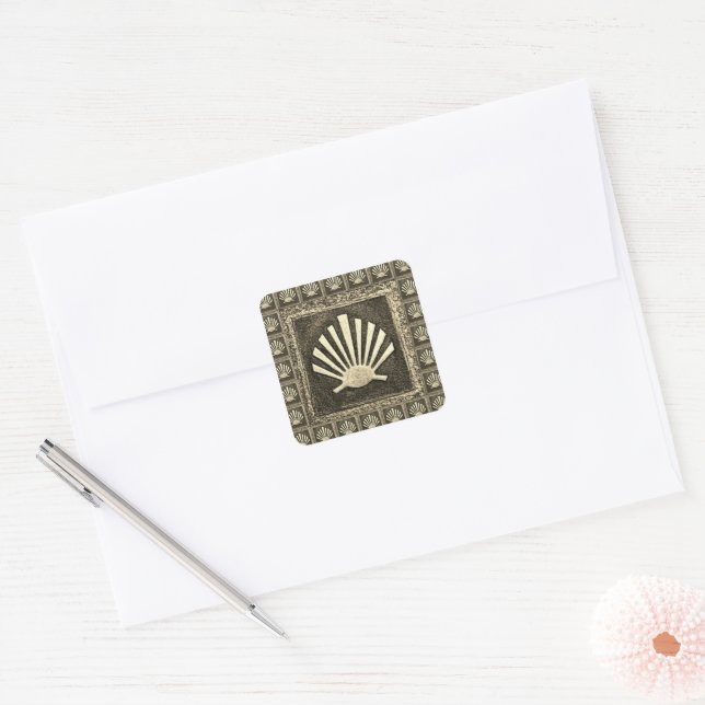 Camino de Santiago The way of st James 0290 Square Sticker (Envelope)