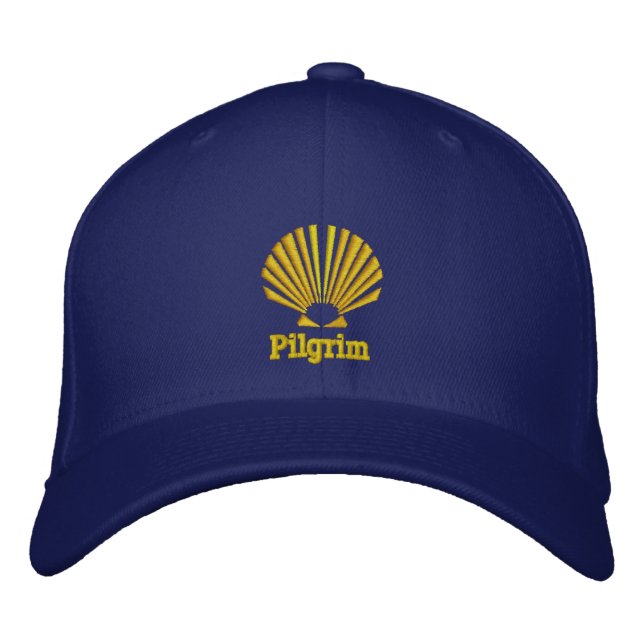Camino Frances Pilgrims Scallop shell Embroidered Hat (Front)