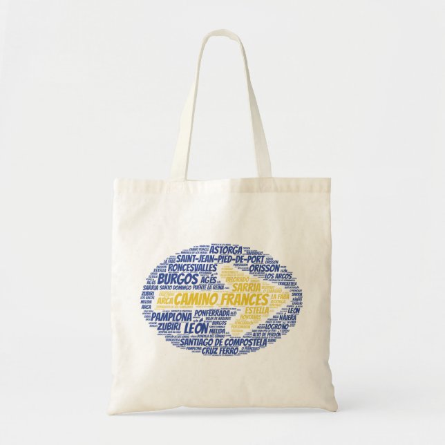 Camino Frances Word Art Tote Bag (Front)