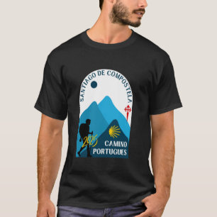 Camino Portugues Pilgrim Walking Santiago Way 2025 T-Shirt