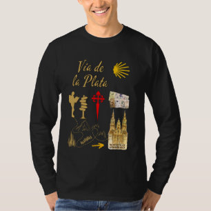 Camino Via de la Plata Santiago de Compostela Symb T-Shirt