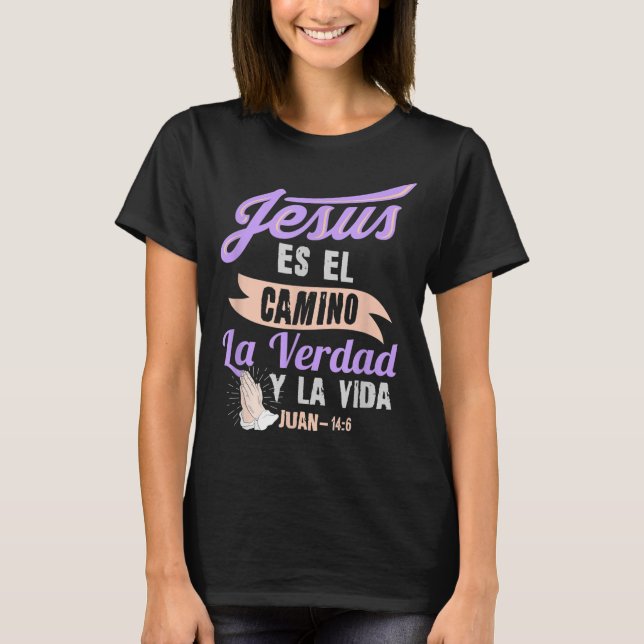 Camisas Cristianas para mujeres Christian Spanish  T-Shirt (Front)