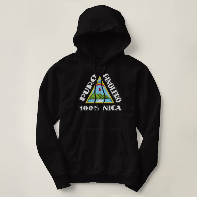 Camisas Nicaragua Design Puro Pinolero Nicaraguan  Hoodie (Design Front)