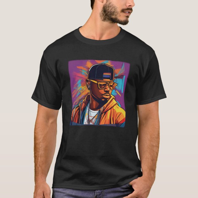 Camiseta Básica - Street graffiti art Hip Hop T-Shirt (Front)