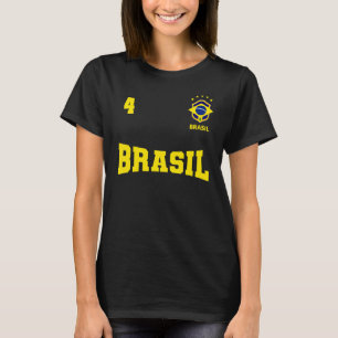 Camiseta do Brasil 2022 Azul número 4 T-Shirt