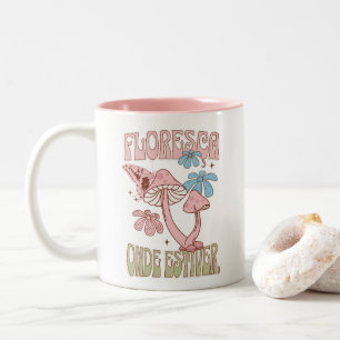 Camiseta floral boho Motivation Quote  Two-Tone Coffee Mug