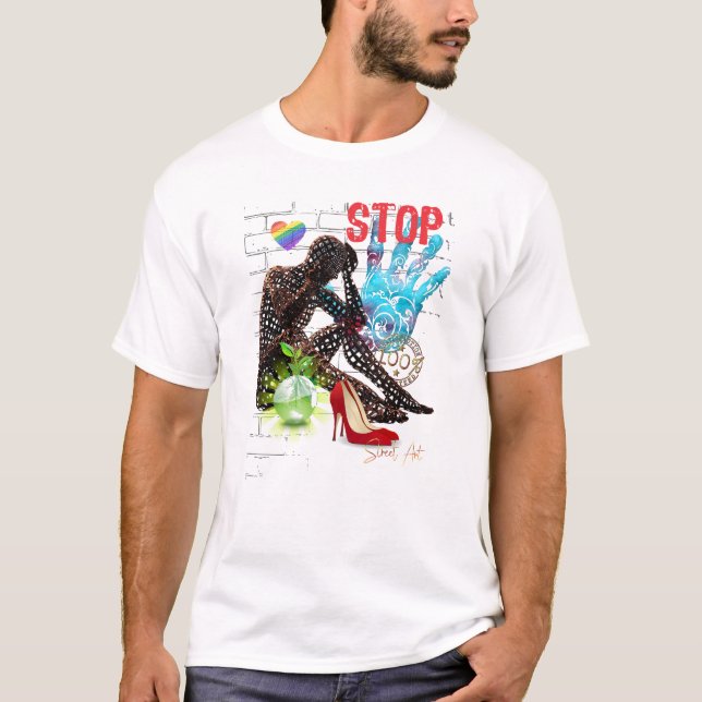 Camiseta Graffiti Stop T-Shirt (Front)