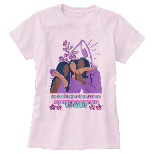 Camiseta manga corta femenina para chicas valiente T-Shirt