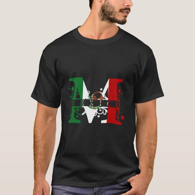 Camiseta Mexico Con Bandera Orgullo Mexicano Mexic T-Shirt (Front)