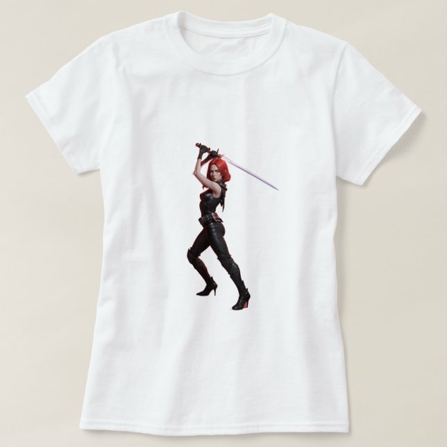 Camiseta mulher lutadora T-Shirt (Design Front)