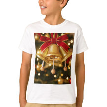 Camiseta Sinos de Natal Dourados