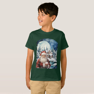Camiseta (T-shirt) Infantil Noite do Papai Noel T-Shirt