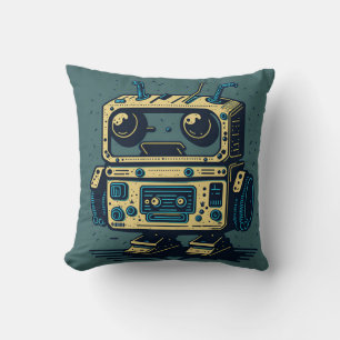 Camiseta vintaje cute robot steampunk friendly IA Cushion