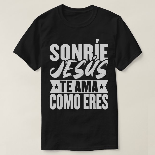 Camisetas Cristianas En Espanol Frases Biblia Jess T-Shirt (Design Front)