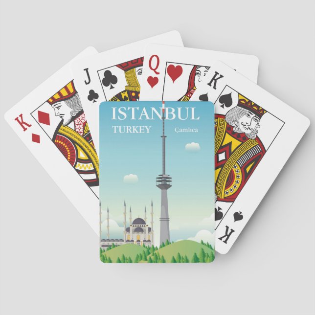 Camlica Tower | Istanbul, Turkey Playing Cards (Back)