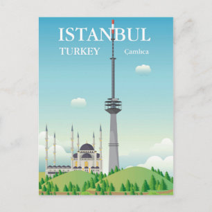 Camlica Tower   Istanbul, Turkey Postcard