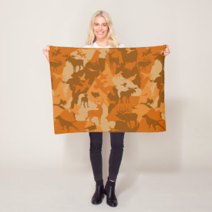Cammo 3/camoflauge/baby blanket with animals