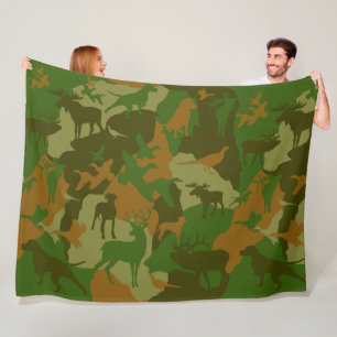 Cammo/camoflauge /odee/deer/phesant/moose/elk/dog fleece blanket