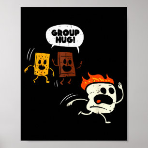 Camng Group Hug Smores Funny Marshmallow Men Women Poster