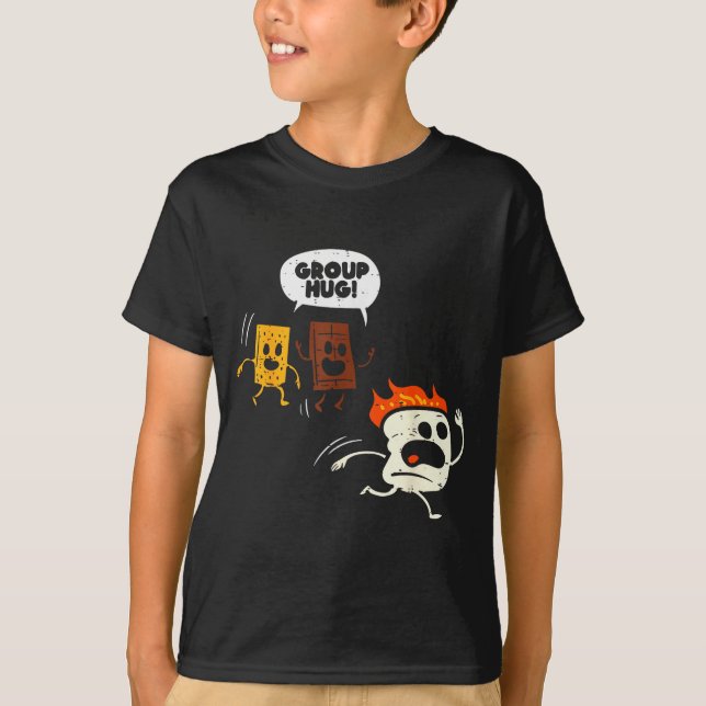 Camng Group Hug Smores Funny Marshmallow Men Women T-Shirt (Front)