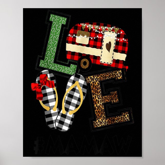 Camng Love Christmas Mamaw Camng Rv  Poster (Front)