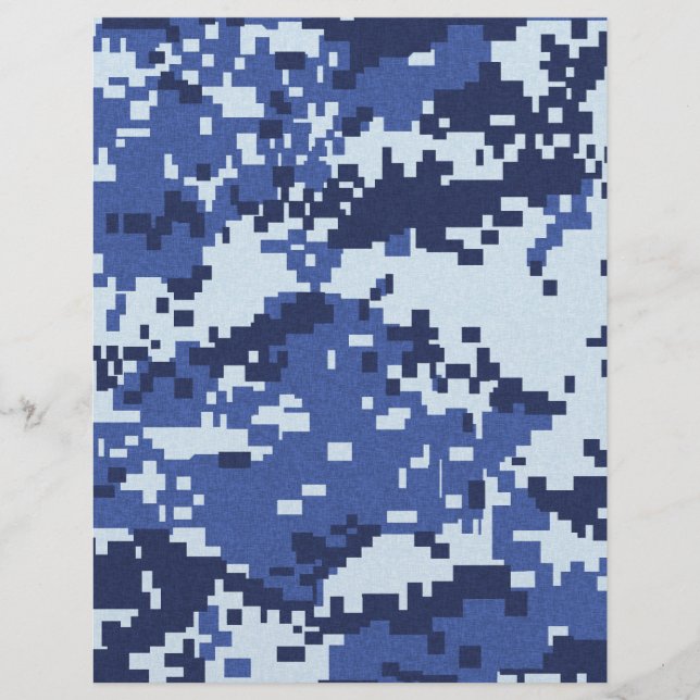 camo02 BLUES WHITE CAMOUFLAGE PATTERN BACKGROUNDS Flyer (Front)