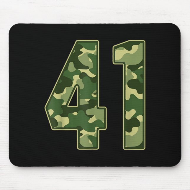 Camo #41 Jersey Number 41 Uniform Fan Favorite Pla Mouse Mat (Front)
