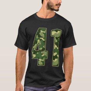 Camo #41 Jersey Number 41 Uniform Fan Favorite Pla T-Shirt