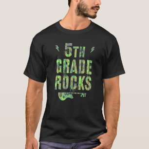 Camo 5th Grade Rocks Camp Teacher Squad Fifth Grad T-Shirt