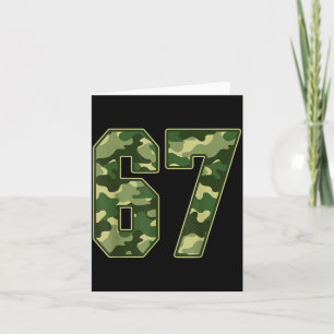 Camo #67 Jersey Number 67 Uniform Fan Favorite Pla Card