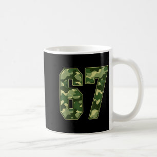 Camo #67 Jersey Number 67 Uniform Fan Favorite Pla Coffee Mug