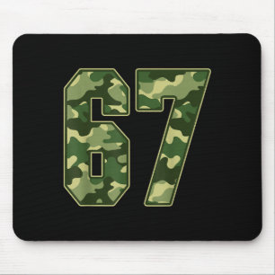 Camo #67 Jersey Number 67 Uniform Fan Favorite Pla Mouse Mat