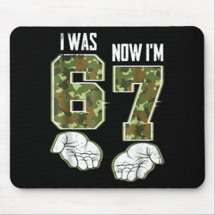 Camo 7 Year Old Birthday I Was 6 Now I'm 7 67 Funn Mouse Mat
